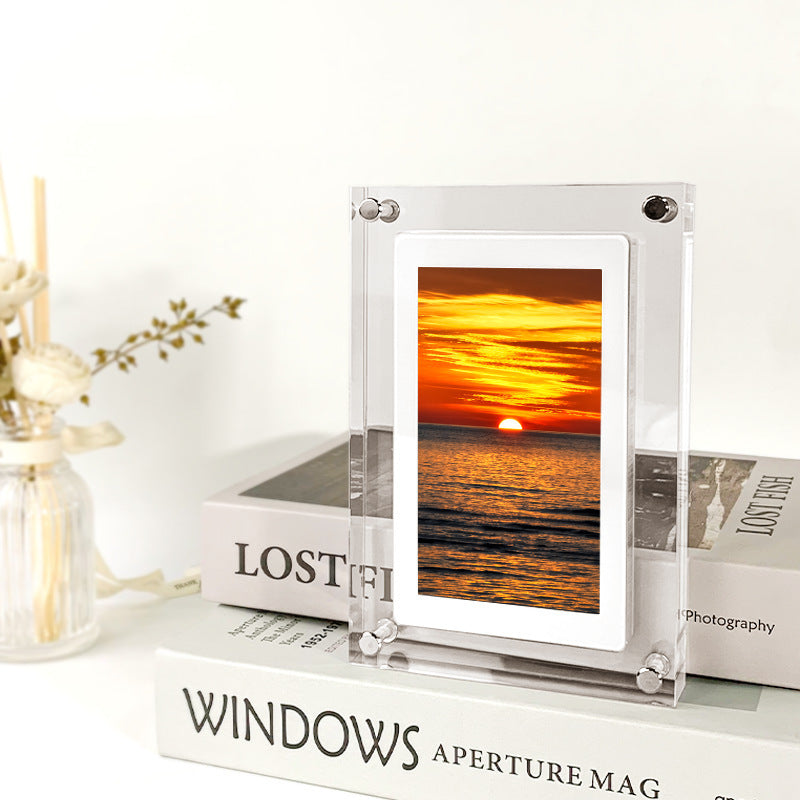 Digital Picture Frame Acrylic 1GB And Battery Type C Video Frame Gift For Loved