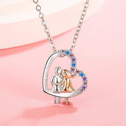 Love Couple Necklace With  Creative Heart-shaped