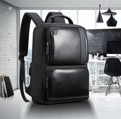 Black Leather Backpack