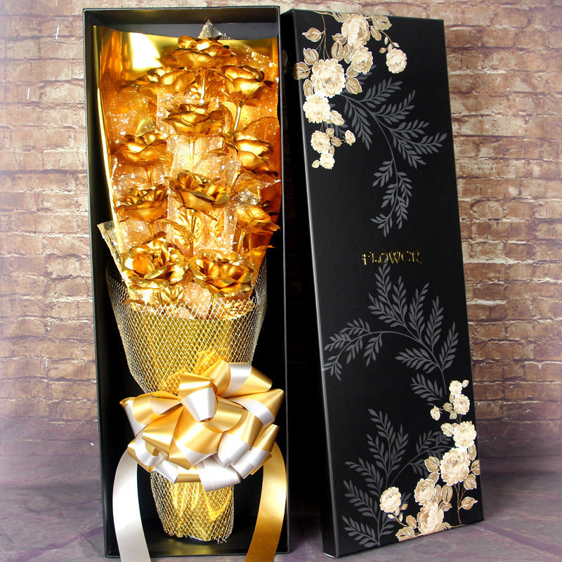 Rose 24K Golden Foil Rose Bundle