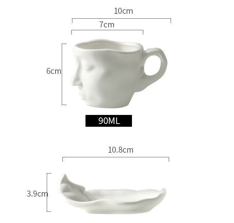 Creative Ceramic Kiss Beauty Coffee Cup