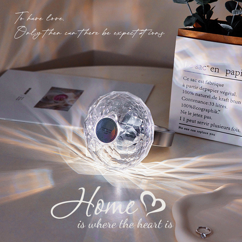 Diamond Ring Projector Lamp Home Bedroom Decoration