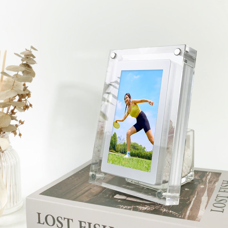 Digital Picture Frame Acrylic 1GB And Battery Type C Video Frame Gift For Loved