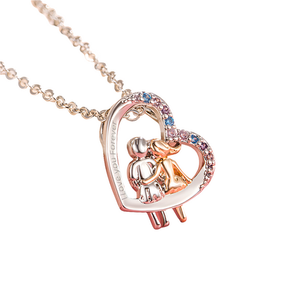 Love Couple Necklace With  Creative Heart-shaped