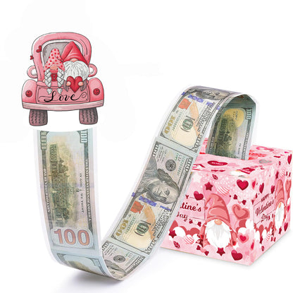 Valentines Day Surprise Folding Paper Money Box