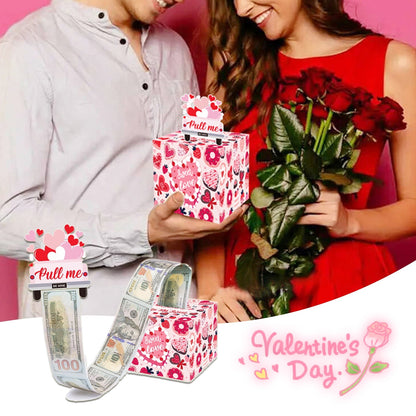 Valentines Day Surprise Folding Paper Money Box